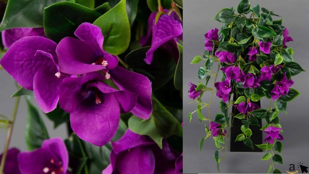 Bougainvillearanke 65cm lila ZF künstliche Bougainvillea Ranke Blumen Pflanzen Kunstpflanzen