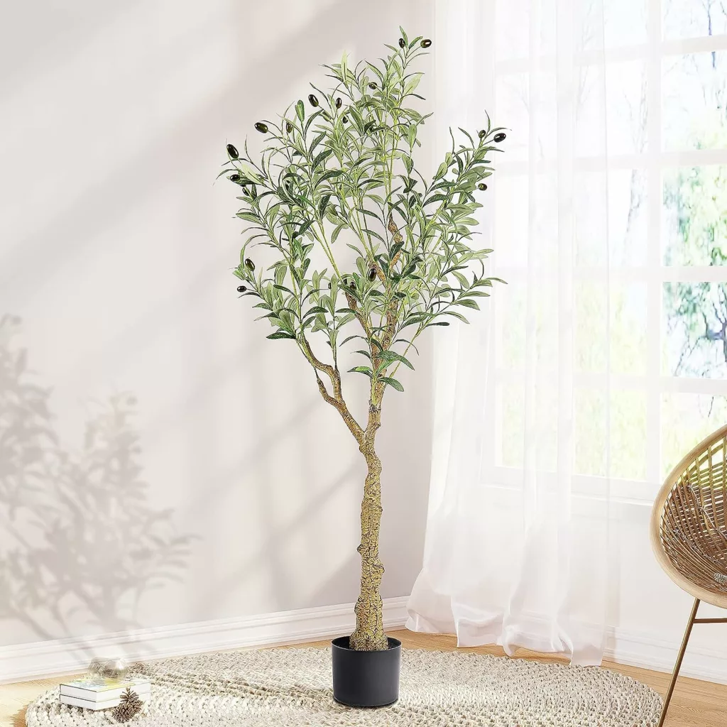 Kunstpflanze Olivenbaum 150cm Kunstbaum Künstliche Pflanzen echt aussehend