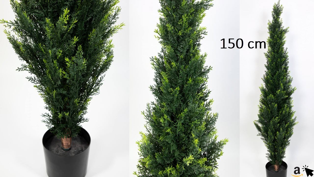 2 Künstliche Zypressen, Je 60 Cm Hoch – Frostsicher, UV-beständig & Pflegeleicht Für Garten & Balkon